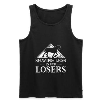 Cydesdale Rider and Draft Horse Designs - Men's Premium Organic Tank Top - black - Front - Michal (187cm)