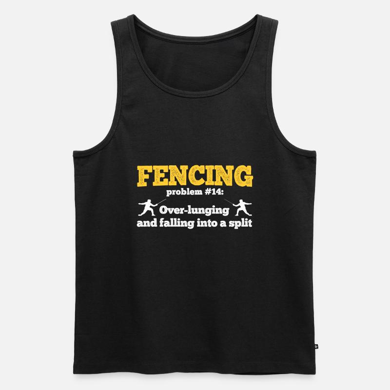 Fechten - Männer Premium Bio Tank Top - Schwarz