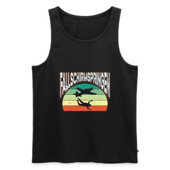 Fallschirmspringen Fallschirm Luftsport - Männer Premium Bio Tank Top - Schwarz - Vorne - Michal (187cm)