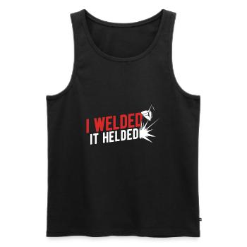 Schweißen Für Schweißer - Männer Premium Bio Tank Top - Schwarz - Vorne - Michal (187cm)
