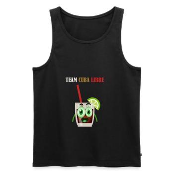 Team Cuba Libre Cola Rum Funny Couple (Part 1) - Men's Premium Organic Tank Top - black - Front - Michal (187cm)