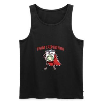 Cocktail Team Caipirinha Lime Group - Men's Premium Organic Tank Top - black - Front - AI Model Male 178 light (178cm)