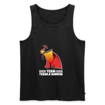Cocktail Tequila Sunrise Funny Team Drink - Débardeur bio Premium Homme - noir - Devant - Michal (187cm)