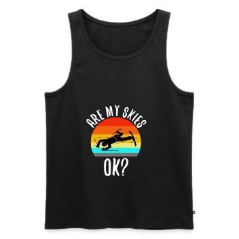 are my skis okay - Men's Premium Organic Tank Top - black - Front - Michal (187cm)