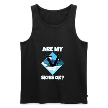 are my skis okay - Men's Premium Organic Tank Top - black - Front - Michal (187cm)