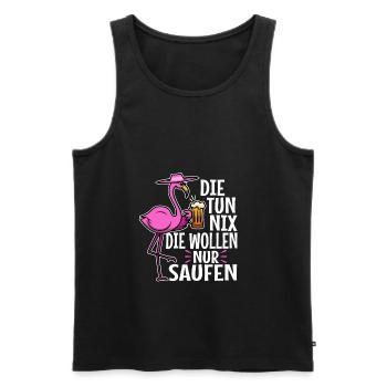 Die tun nix die wollen nur saufen - Männer Premium Bio Tank Top - Schwarz - Vorne - Michal (187cm)
