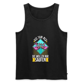Die tun nix die wollen nur saufen - Männer Premium Bio Tank Top - Schwarz - Vorne - Michal (187cm)