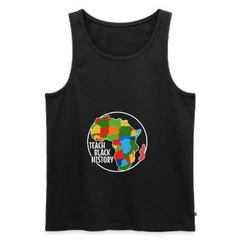 Teach Black History - Men's Premium Organic Tank Top - black - Front - Michal (187cm)