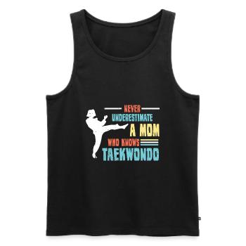 Kampfsport Selbstverteidigung Kampfkunst - Männer Premium Bio Tank Top - Schwarz - Vorne - Michal (187cm)