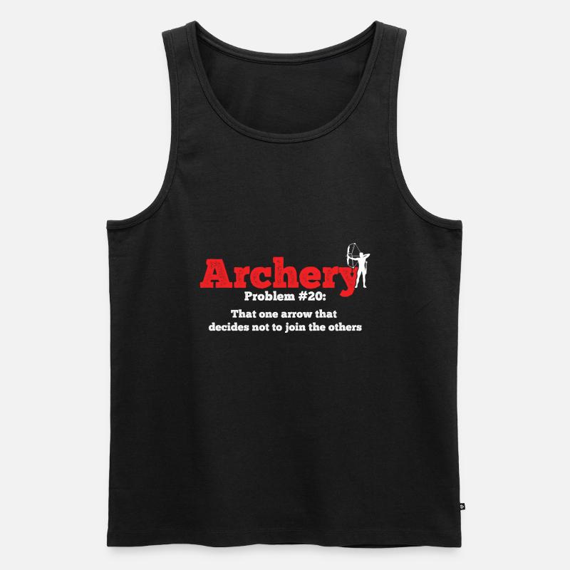 Bogenschießen Archery - Männer Premium Bio Tank Top - Schwarz