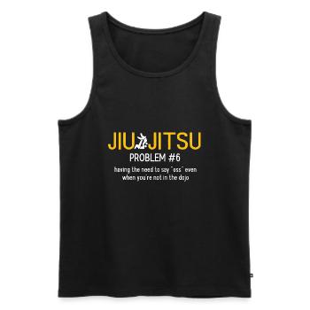 BJJ Jiu Jitsu - Männer Premium Bio Tank Top - Schwarz - Vorne - AI Model Male 178 light (178cm)