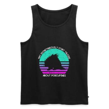 Stachelschweine Designs für Tierliebhaber Nagetier - Männer Premium Bio Tank Top - Schwarz - Vorne - Michal (187cm)