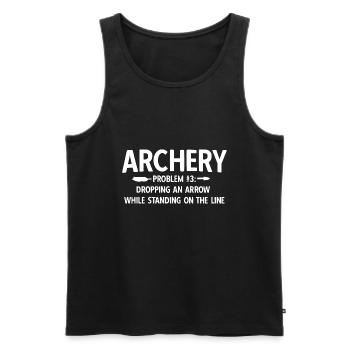Bogenschießen Archery - Männer Premium Bio Tank Top - Schwarz - Vorne - AI Model Male 178 light (178cm)