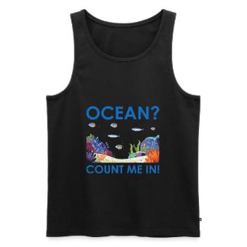 Ocean Zooologist Marine Biologist Marine Marine Biology - Men's Premium Organic Tank Top - black - Front - AI Model Male 178 light (178cm)