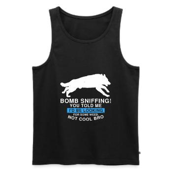 Design German Shepherd Police Design - Men's Premium Organic Tank Top - black - Front - AI Model Male 178 light (178cm)