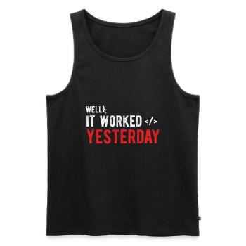 Software Ingenieur Informatiker Programmierer - Männer Premium Bio Tank Top - Schwarz - Vorne - Michal (187cm)