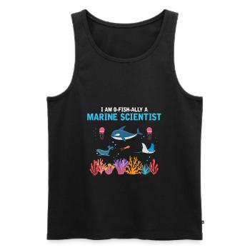 Official Marine Scientist Marine Biologist - Men's Premium Organic Tank Top - black - Front - Michal (187cm)