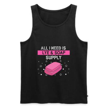 Homemade soap design for oil soap making - Men's Premium Organic Tank Top - black - Front - Michal (187cm)