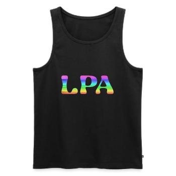lpa,gran canaria,LGBT,Regenbogen,las palmas - Männer Premium Bio Tank Top - Schwarz - Vorne - Michal (187cm)