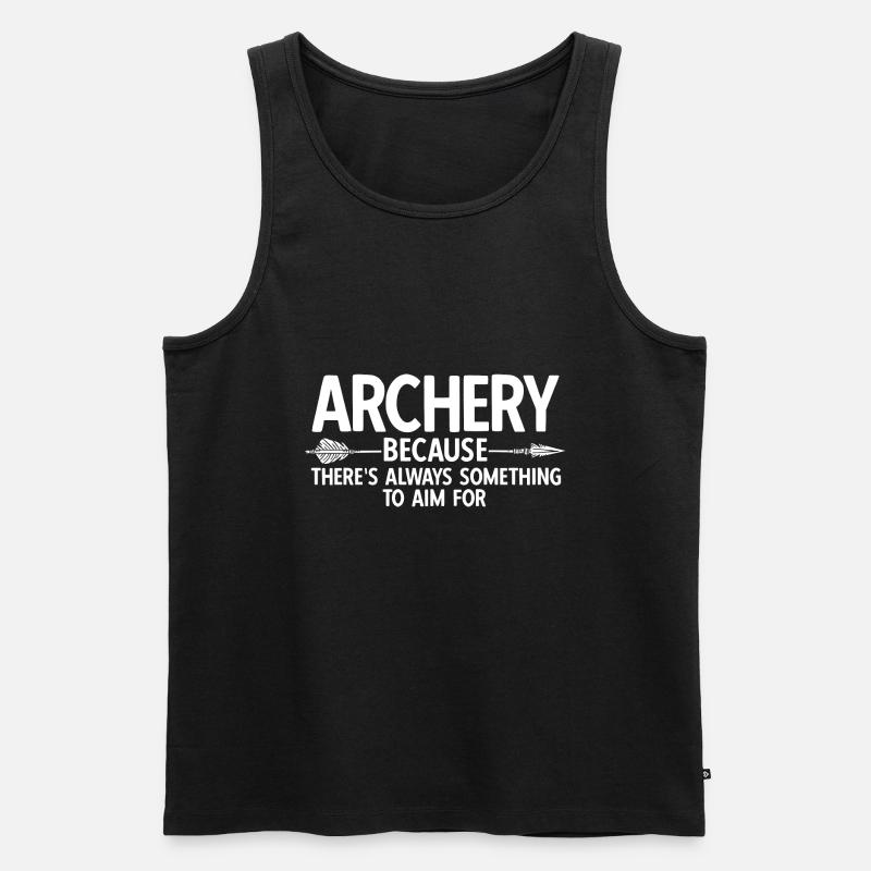 Bogenschießen Archery - Männer Premium Bio Tank Top - Schwarz