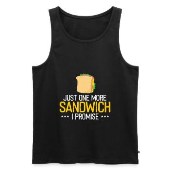 Sandwich Lover Cheese Fast Food Food Food - Men's Premium Organic Tank Top - black - Front - Michal (187cm)