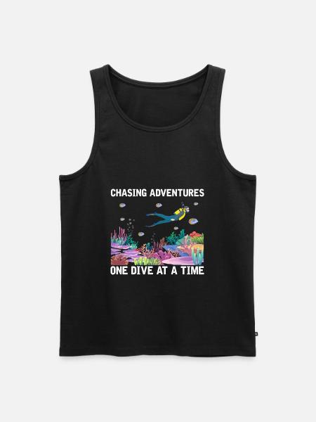 Plongée Aventure Plongeurs Mer Océan - Débardeur bio Premium Homme - noir