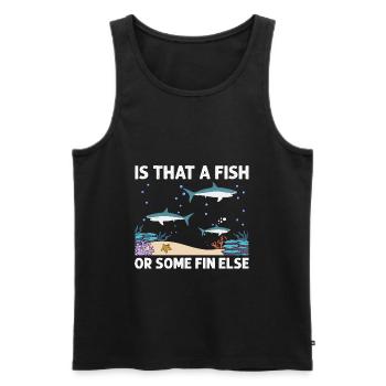 With Dolphins Swimming Dolphin Ocean Sea Mammal - Men's Premium Organic Tank Top - black - Front - Michal (187cm)