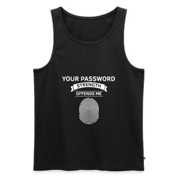 Cyber Security Design for IT Security and Hackers - Men's Premium Organic Tank Top - black - Front - AI Model Male 178 light (178cm)