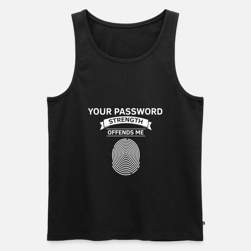 Conception de cybersécurité pour la sécurité informatique et les pirates informatiques - Débardeur bio Premium Homme - noir