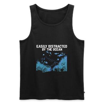 Reefs Ocean Sea Marine Biologist Diving Divers - Men's Premium Organic Tank Top - black - Front - Michal (187cm)