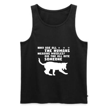 Militär Design Polizei Hund Deutscher Schäfer - Männer Premium Bio Tank Top - Schwarz - Vorne - AI Model Male 178 light (178cm)