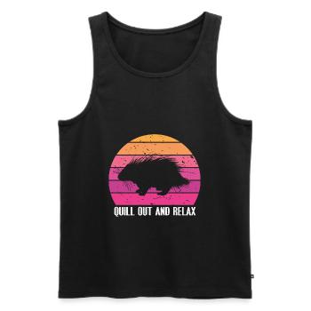 Stachelschweine Designs für Tierliebhaber Nagetier - Männer Premium Bio Tank Top - Schwarz - Vorne - Michal (187cm)