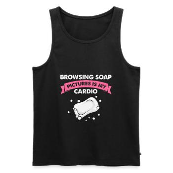 Homemade soap design for oil soap making - Men's Premium Organic Tank Top - black - Front - Michal (187cm)