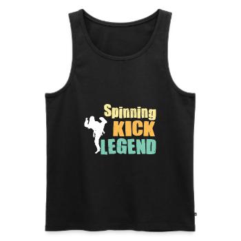 Kampfsport Selbstverteidigung Kampfkunst - Männer Premium Bio Tank Top - Schwarz - Vorne - Michal (187cm)