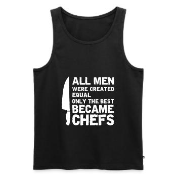 Chefkoch & Küchen Hobby Koch Geschenke - Männer Premium Bio Tank Top - Schwarz - Vorne - AI Model Male 178 light (178cm)