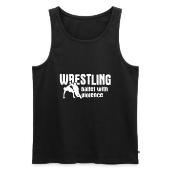 Grappling Martial Arts Wrestling - Männer Premium Bio Tank Top - Schwarz - Vorne - Michal (187cm)