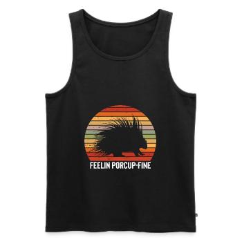 Porcupines Designs for Animal Lovers Rodent - Men's Premium Organic Tank Top - black - Front - Michal (187cm)