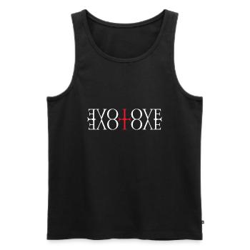 Love Liebe cooles lovedesign - Männer Premium Bio Tank Top - Schwarz - Vorne - Michal (187cm)