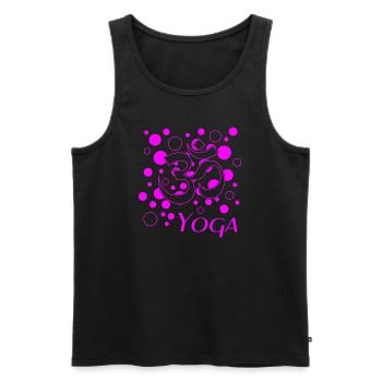 Yoga Om pink - Männer Premium Bio Tank Top - Schwarz - Vorne - Michal (187cm)