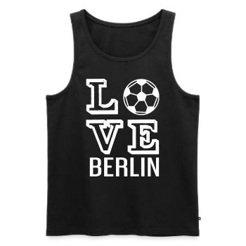 Love Berlin / City, Germany, Sports - Men's Premium Organic Tank Top - black - Front - Michal (187cm)