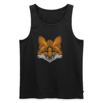 Renards Renards Dessin Animaux Des Forêts Animaux - Débardeur bio Premium Homme - noir - Devant - AI Model Male 178 light (178cm)