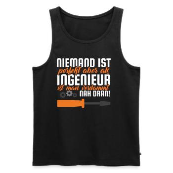Ingénieur disant cadeau - Débardeur bio Premium Homme - noir - Devant - Michal (187cm)
