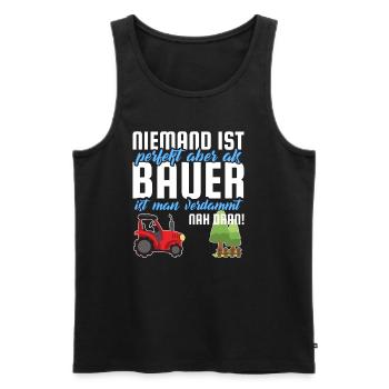 Fermier fermier fermier disant - Débardeur bio Premium Homme - noir - Devant - Michal (187cm)