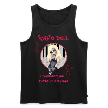 Hella from LORDI - Men's Premium Organic Tank Top - black - Front - AI Model Male 178 light (178cm)