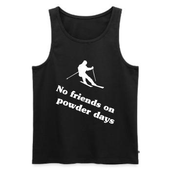 Ski Skiing Skiing - Men's Premium Organic Tank Top - black - Front - AI Model Male 178 light (178cm)