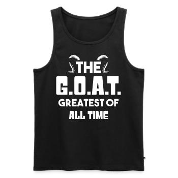 The Goat Greatest of all time Champion Gift - Men's Premium Organic Tank Top - black - Front - AI Model Male 178 light (178cm)