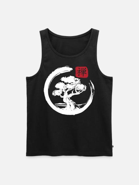 Aesthetic Japanese Bonsai Japan Art Japanese - Men's Premium Organic Tank Top - black