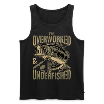 Angler Perch Fishing Fishing Perch Gift - Men's Premium Organic Tank Top - black - Front - Michal (187cm)