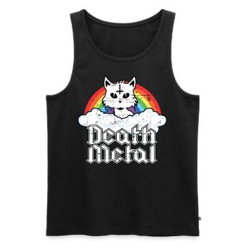 Death Metal Cat Soft Goth Grunge Aesthetic Cat - Men's Premium Organic Tank Top - black - Front - AI Model Male 178 light (178cm)