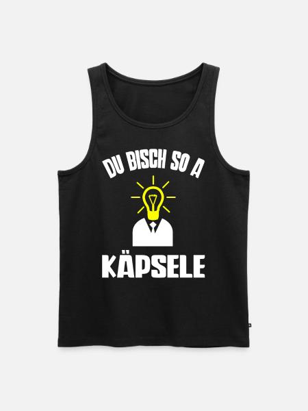 Käpsele Spruch Glühbirne Lustiges Geschenk T-Shirt - Männer Premium Bio Tank Top - Schwarz